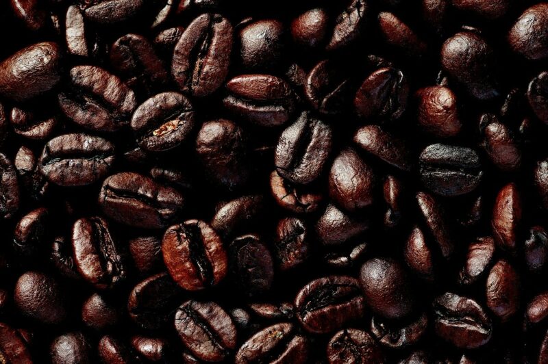 dark roasted coffee beans